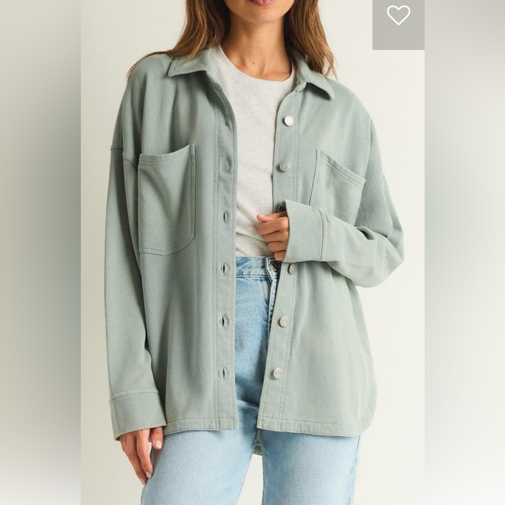 Z Supply All Day Knit Jacket Worn Jade Green XS NWT